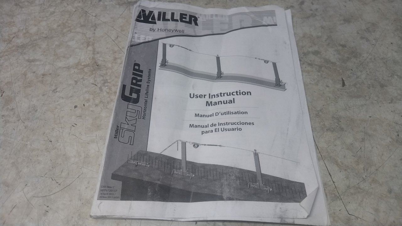 Honeywell Miller SG416/60FT 310 Lb Weight Cap 60 Ft L Horizontal Lifeline Kit