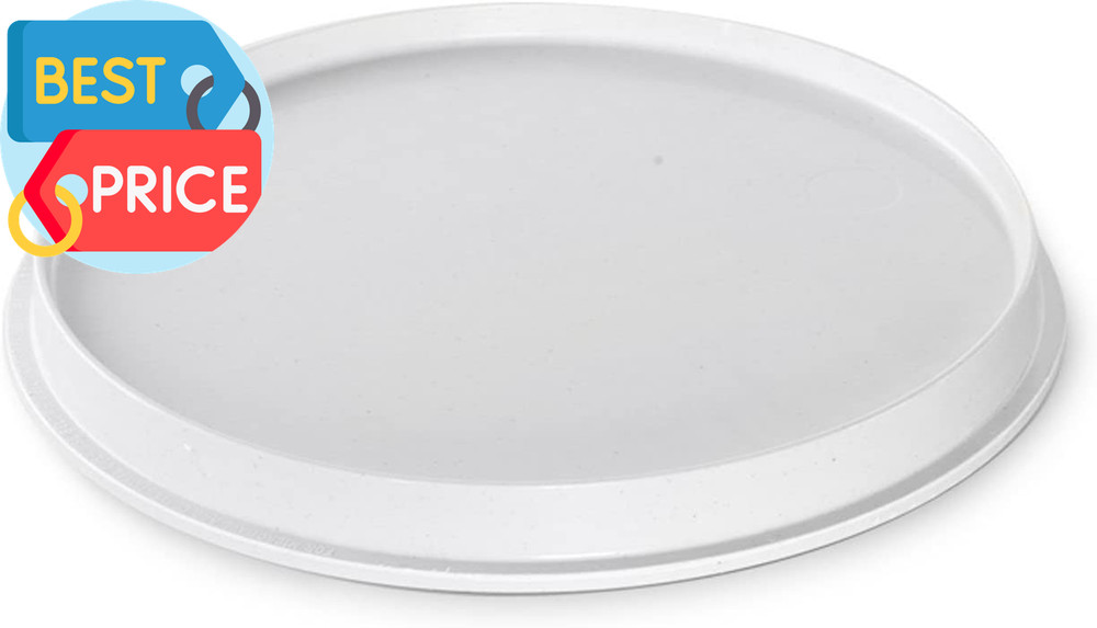 round Bacon and Meat Microwave Grill, 2-Sided, White