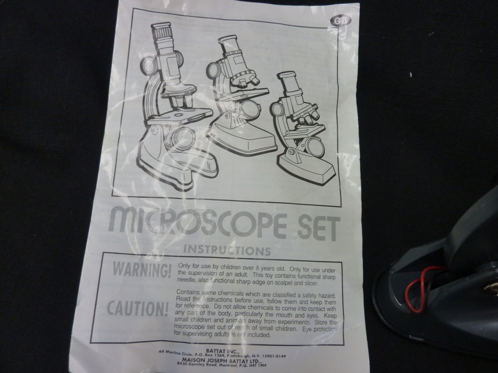 BATTAT DELUXE MICROSCOPE SET MS12 INSTRUCTIONS INCLUDED