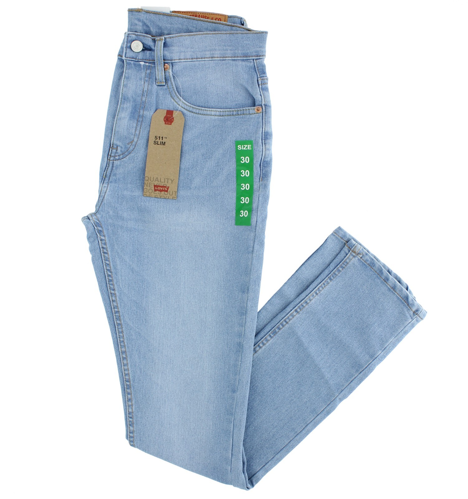 Levi's Men's 511 Jeans 32" Inseam, Slim Fit Low Rise Stretch Denim Tapered Pants