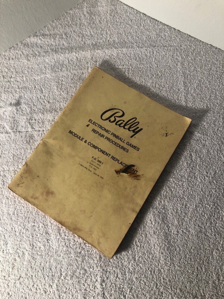 Bally, Original, Pinball, Repair, Module & Component Replacement, Manual