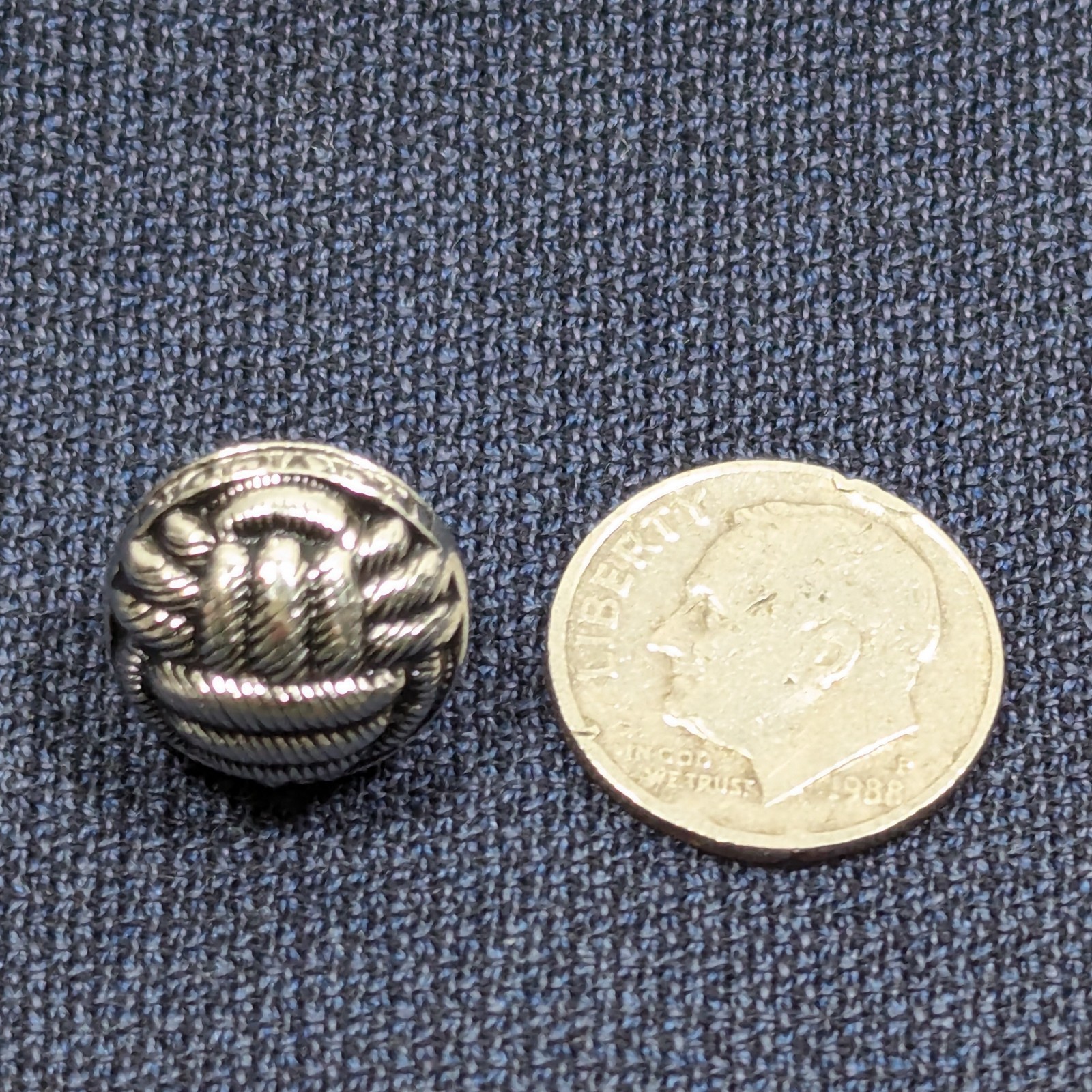Vintage Silver Tone JACK VICTOR Love Yarn Wire Ball Rope Twist Knot Tie Tack Pin