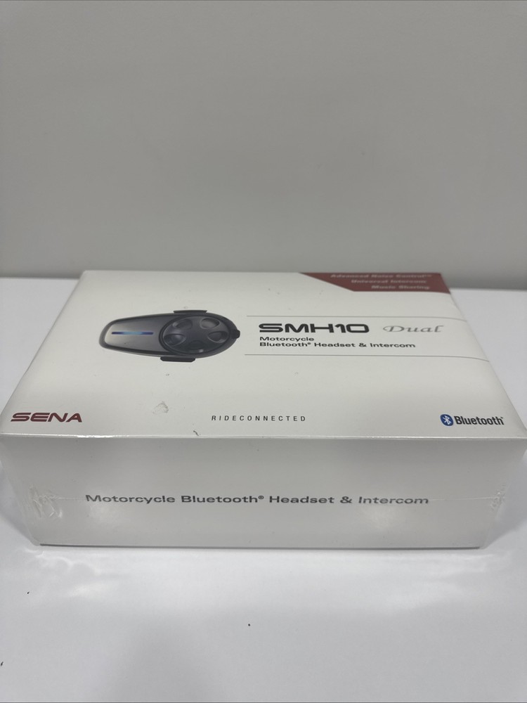 Sena SMH10D-10 Motorcycle Bluetooth Headset / Intercom (Dual), Black