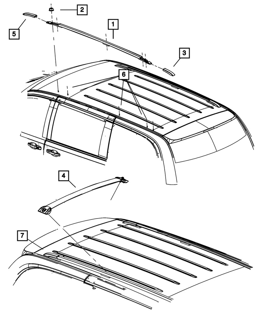 Genuine Mopar Side Rail Cover Left 5113401AB