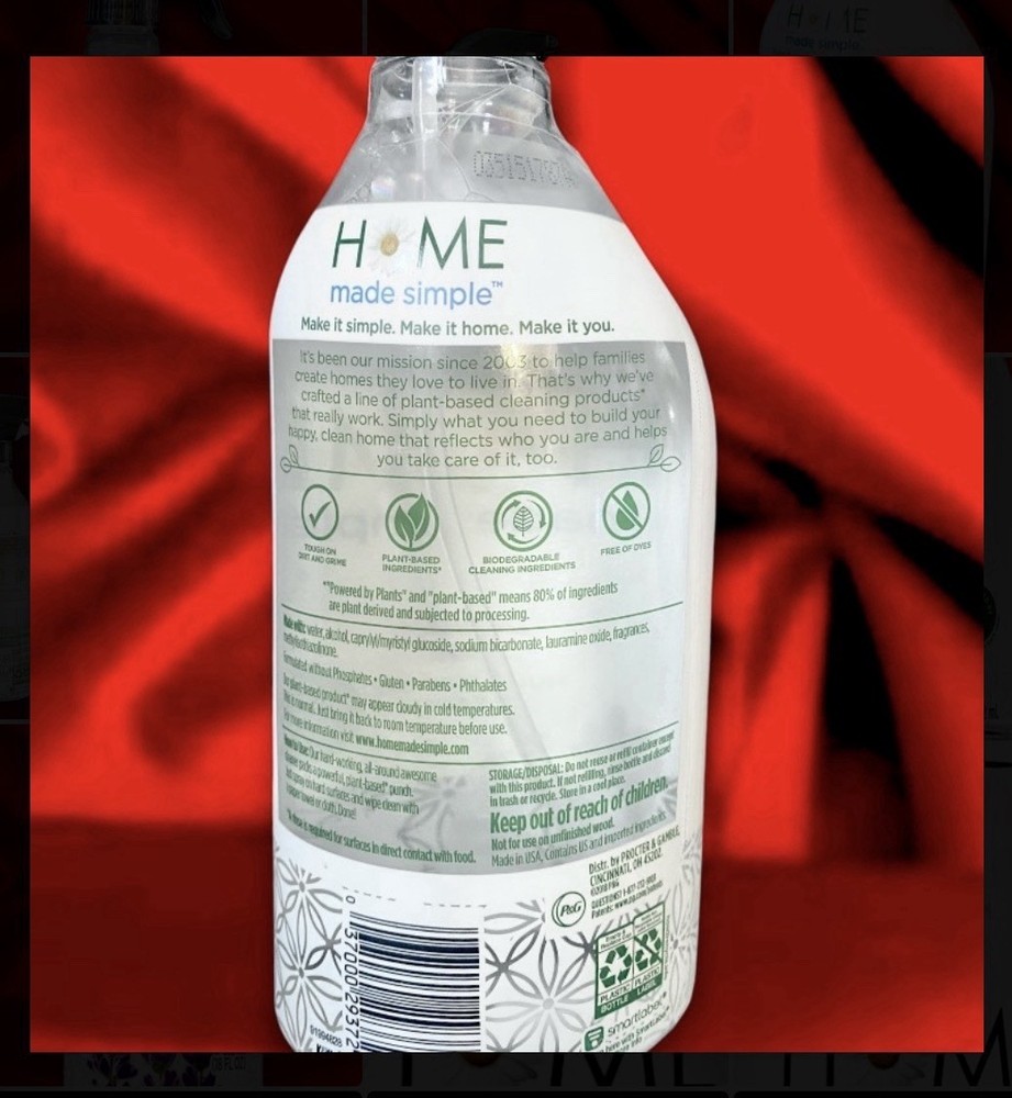 4 Pack Home Made Simple Multi-Purpose Cleaner, Lavender Scent, 532ml/18 oz Each