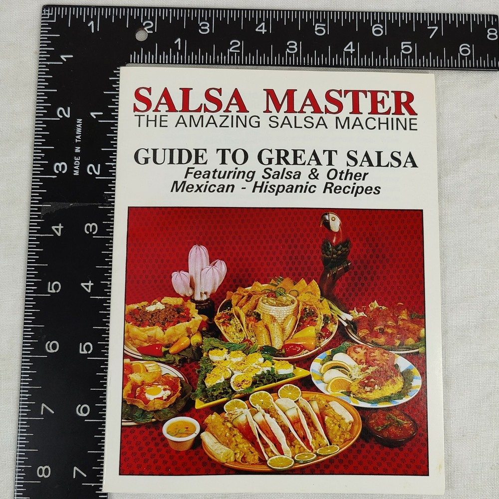Salsa Master Salsa Maker Guide Recipe Book Booklet - Food Chopper & Processor
