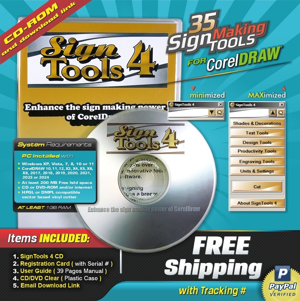 Sign Making Vinyl Cutting Software - SignTools 4 CorelDRAW & Adobe illustrator