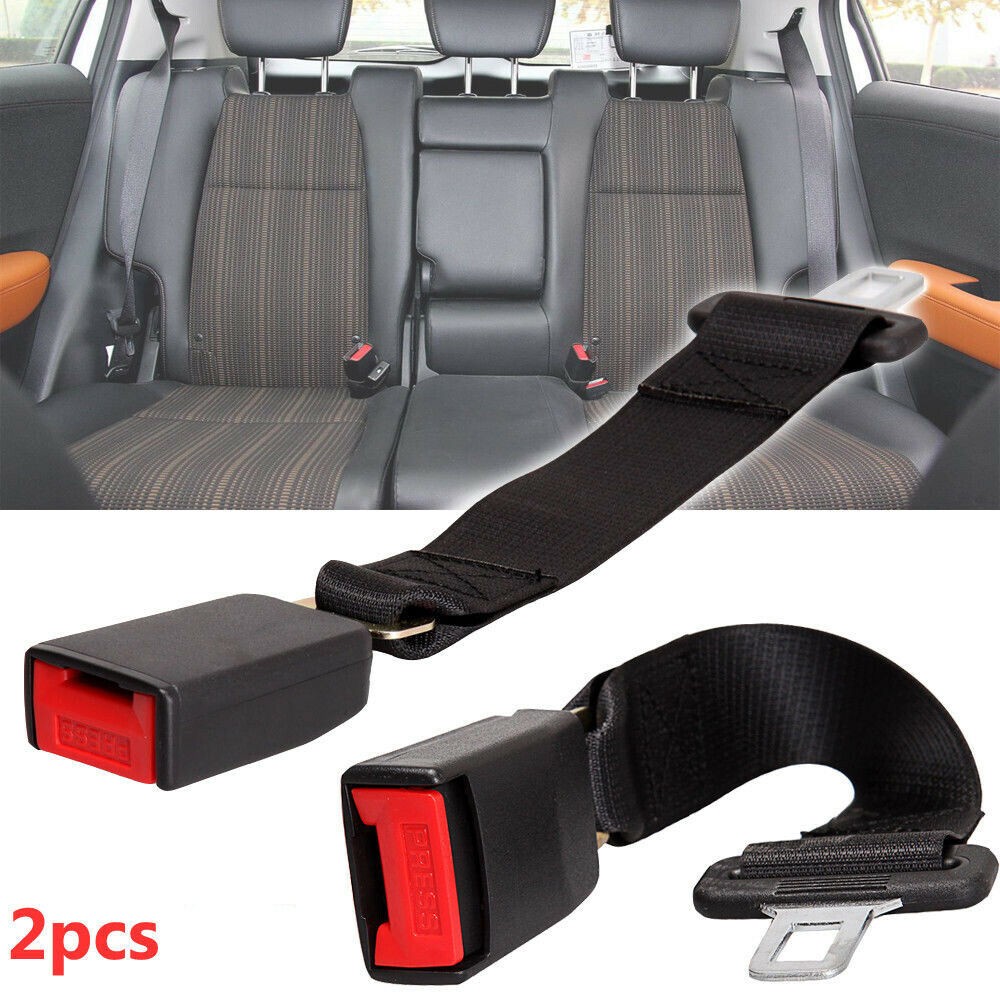 2PCS Seat Belt 2 Point Adjustable Retractable Car Single Seat Lap Universal Lap
