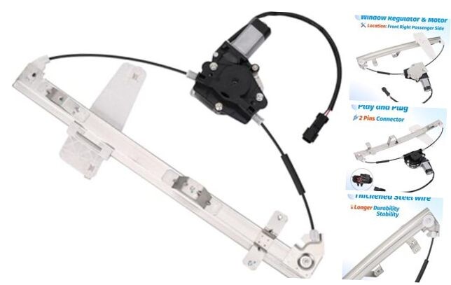 Front Passenger Side Power Window Regulator with Motor Compatible with Jeep