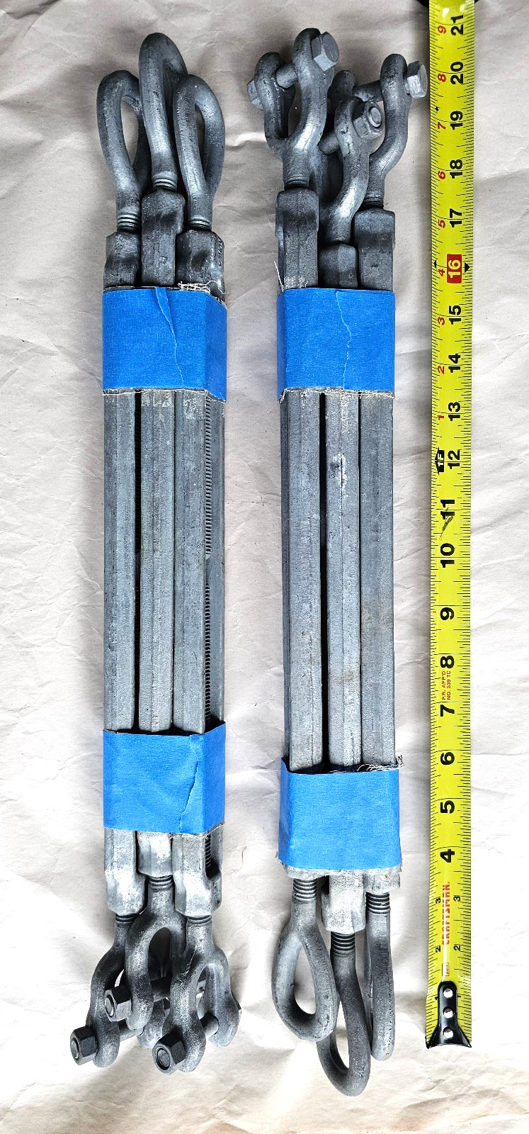 Eye & Jaw 1/2" 12" Galvanized steel Turnbuckle Stamped KOREA