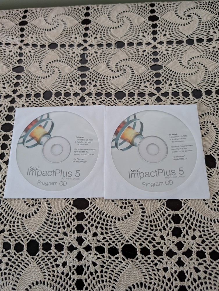 Serif ImpactPlus 5/ 3D Software CD Guide /3D old School Type glasses 2 Read Desc