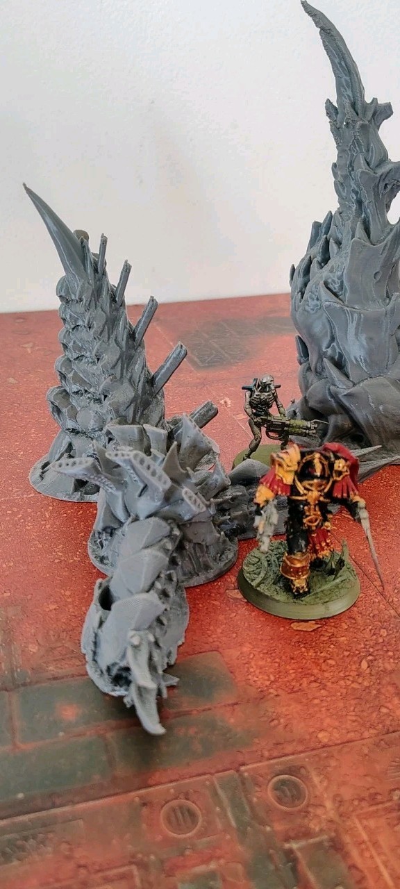 Tabletop Terrain - Large Bulk Alien Lot - for Warhammer 40K/Kill Team 8 Pieces