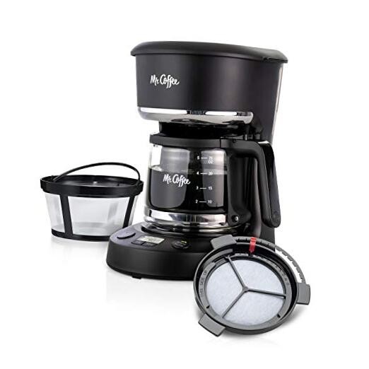 Programmable Coffee Maker 5 Cups with Auto Pause Glass Carafe Compact Design