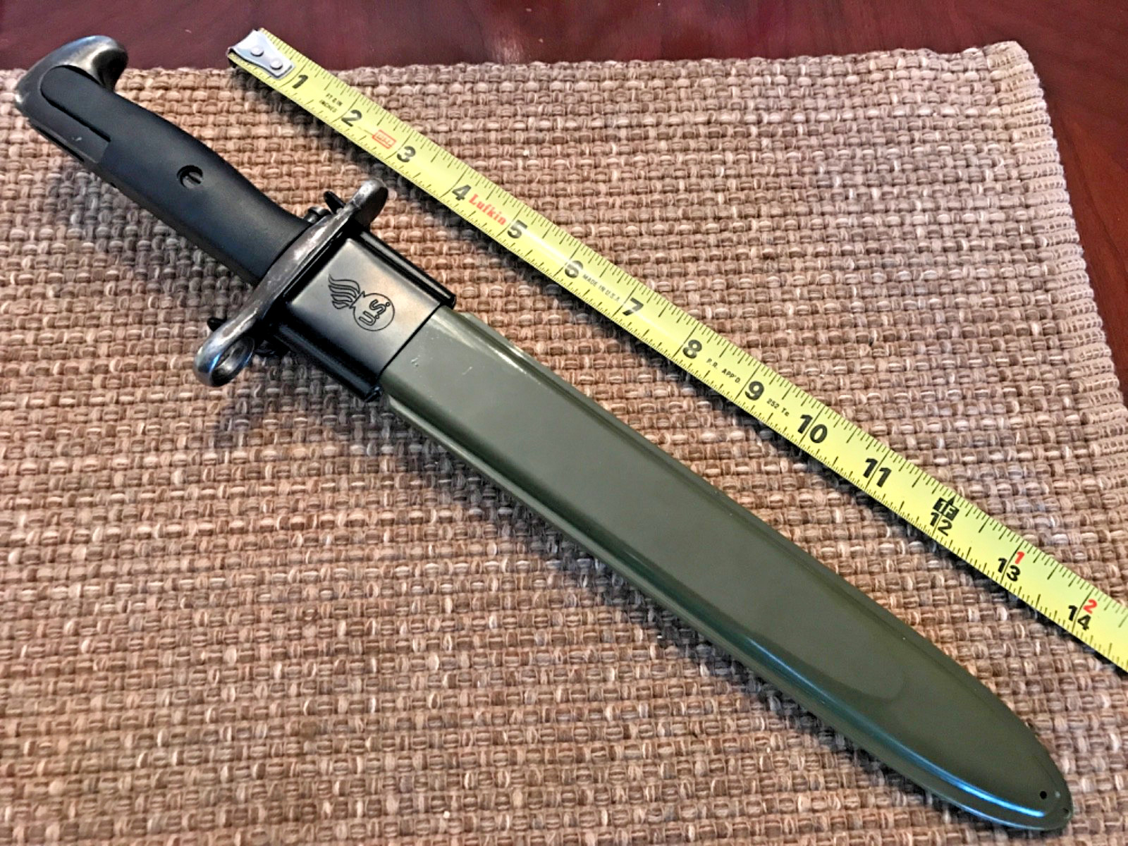 West German / GREEK GI issue 10” M1 BAYONET & Scabbard* U.S. WWII M1 Garand #723