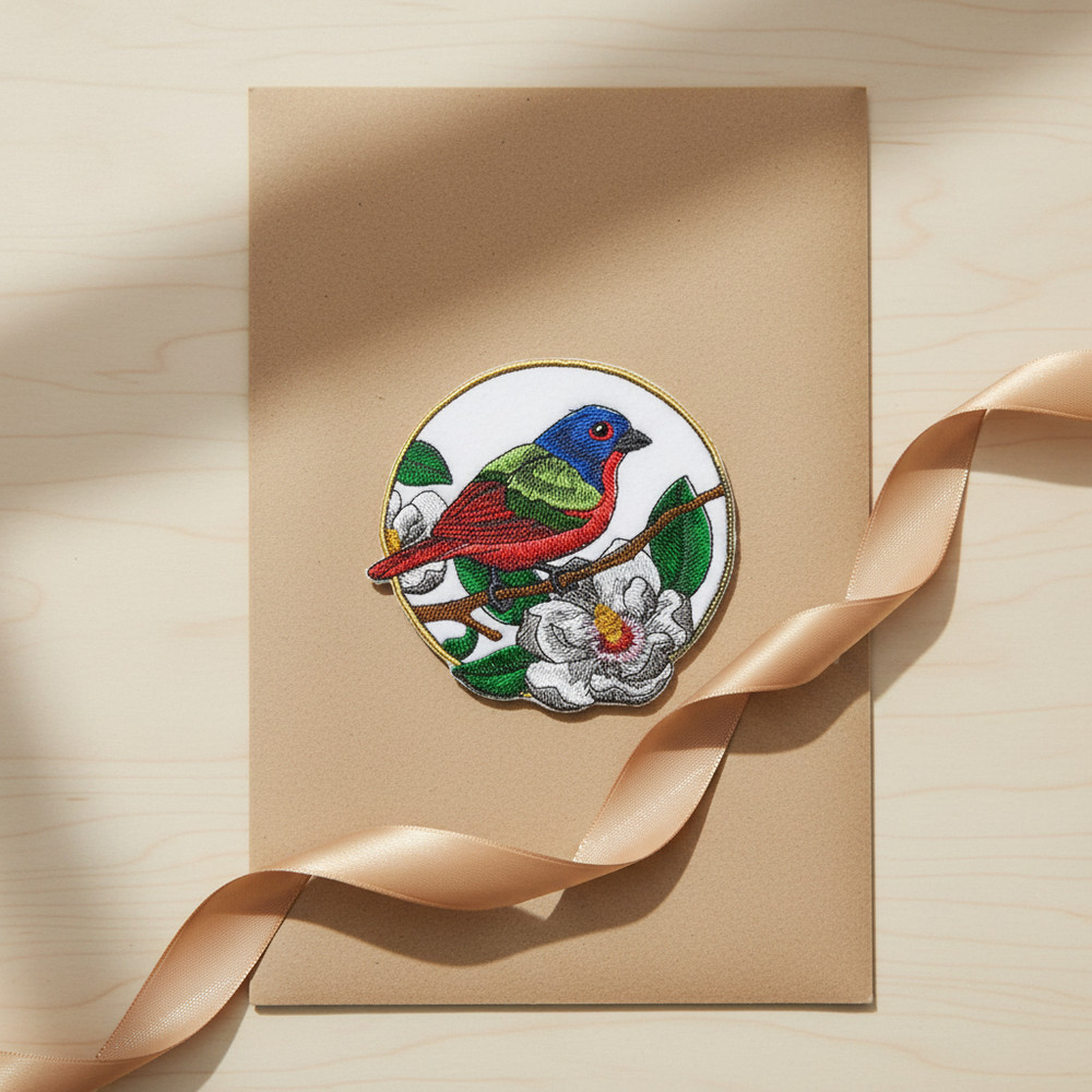 Painted Bunting Embroidered Patch