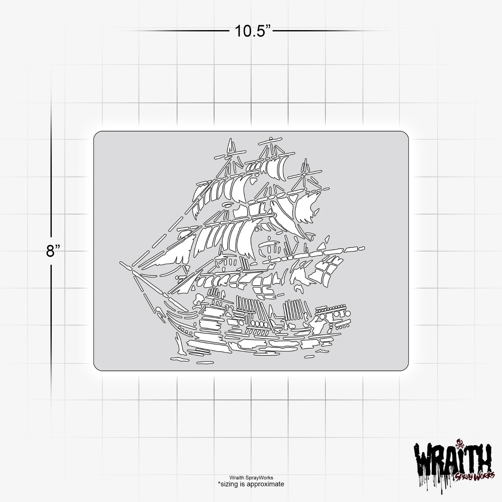 The Jolly Roger - Reusable Airbrush Stencil Template
