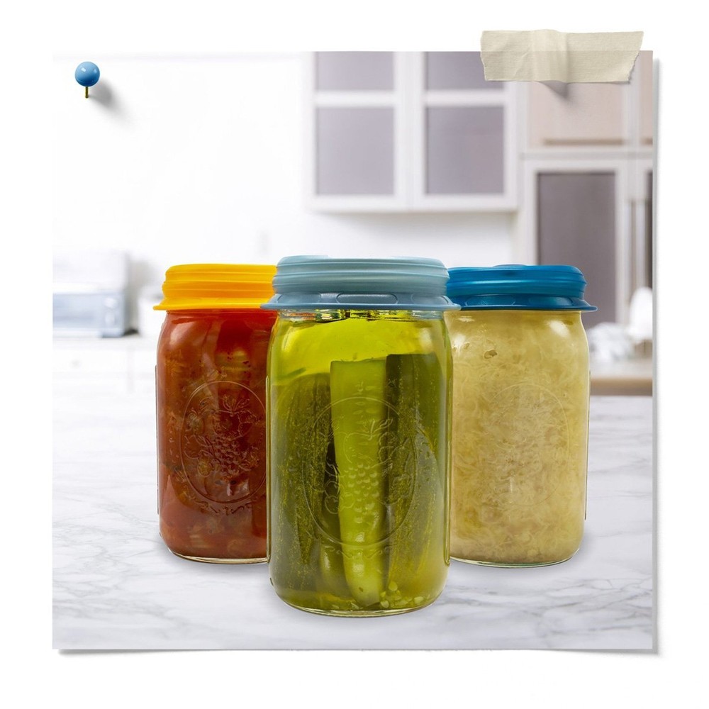 Fermentaholics Patented Silicone Fermentation Stretch Lids, 4 Pack