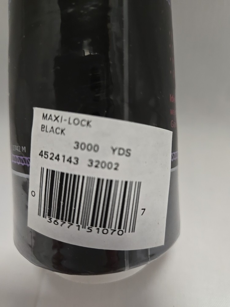 Maxi-Lock ~ Serger Thread - Black 3000 yd All Purpose Spun Polyester NEW!