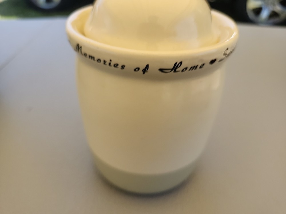 Stoneware Candle Jar Empty with Sealed Lid 7"x4"