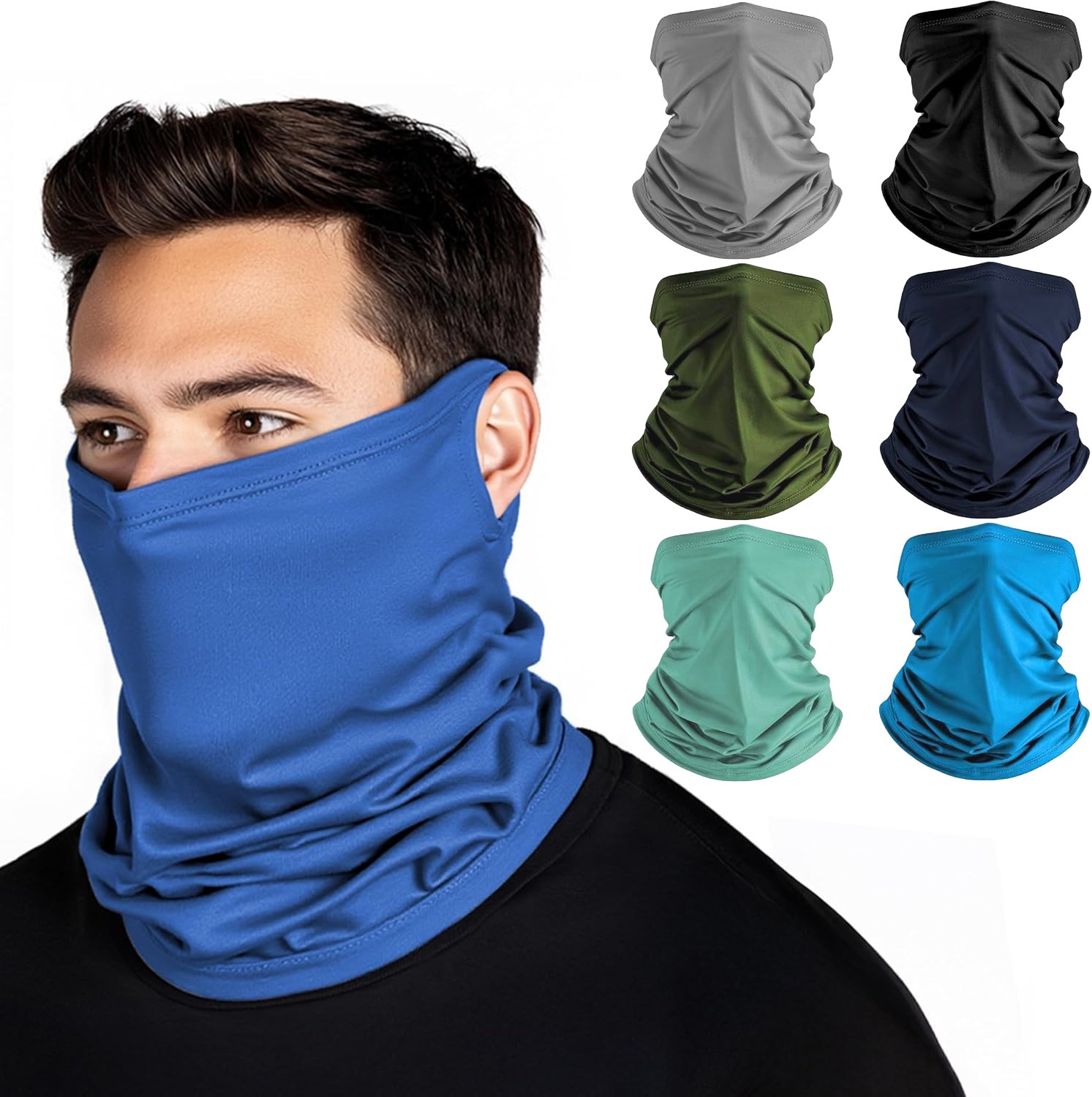 UPF50 + Neck Gaiter Cooling Sun UV Protection Face Mask Balaclava Earloop Scarf