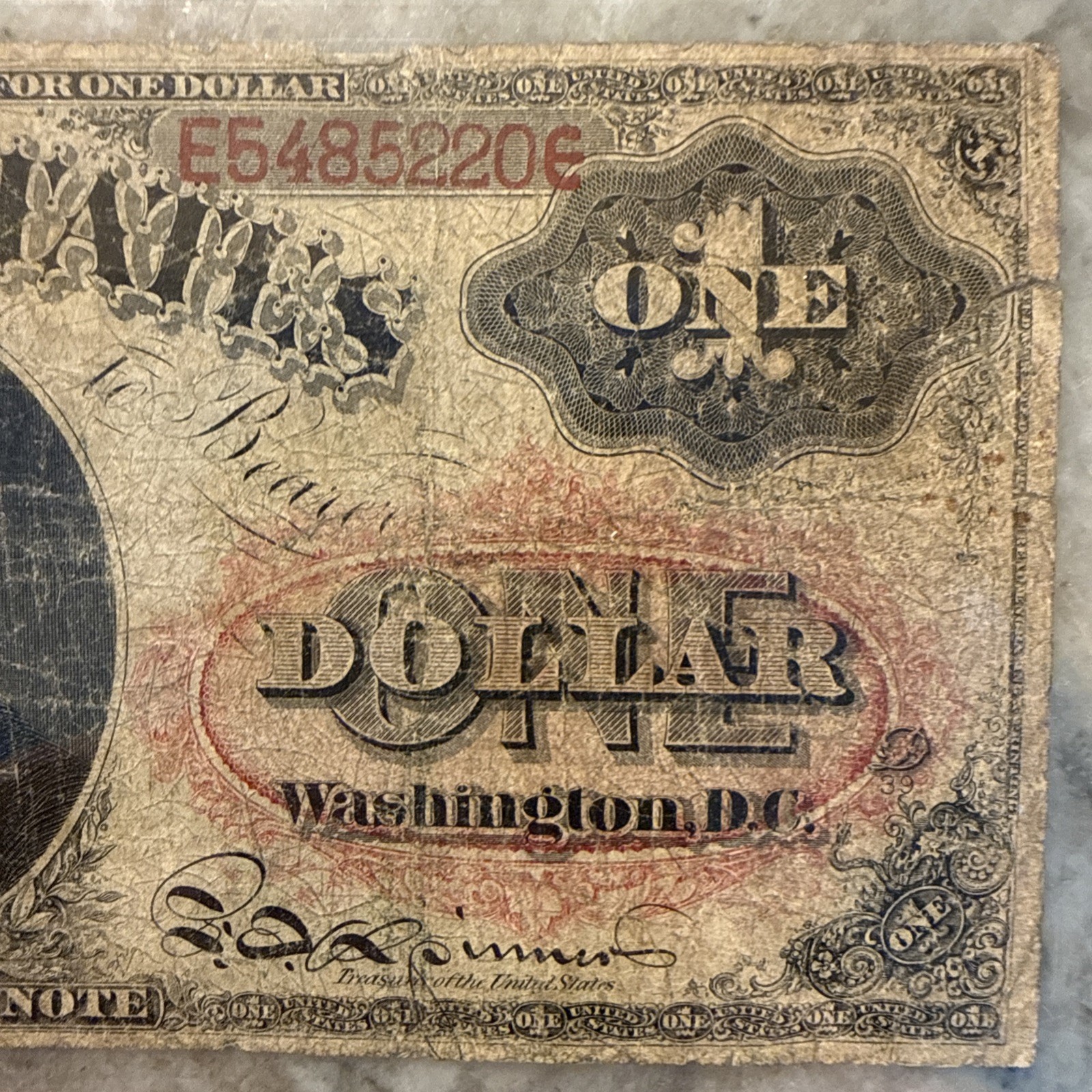 1874 $1 Legal Tender (Allison/Spinner) Fr#19 Circulated