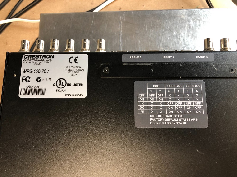 Crestron MPS-100 Professional Media Multi-Input Presentation System