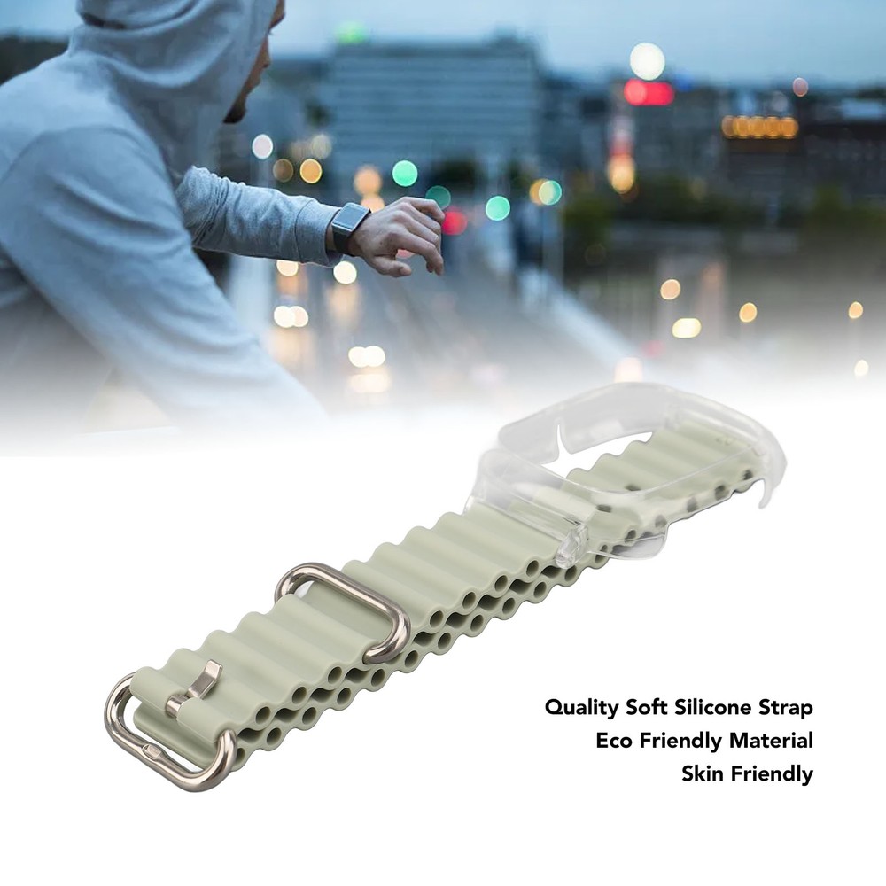 Silicone Replacement Wristband for with Transparent PC Frame Soft Strap