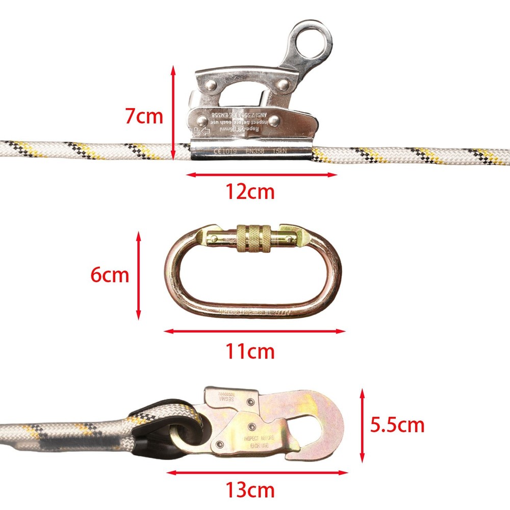 Positioning Lanyard 6 ft for Climbing Tree Care Arborist Work Fall Protection