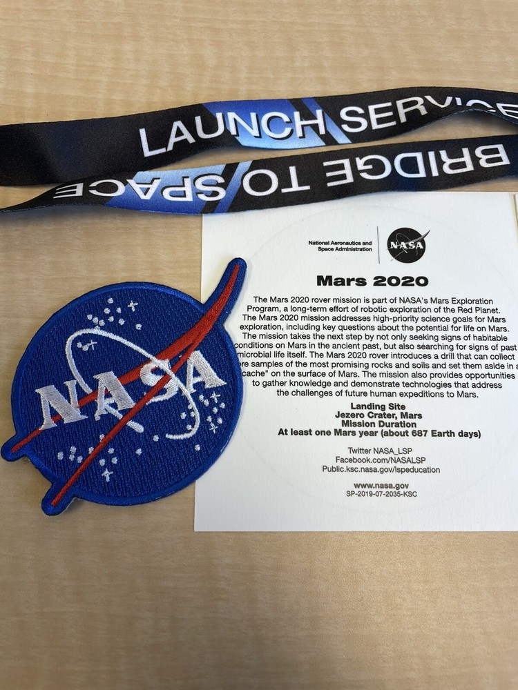 NASA Launch Services Program OFFICIAL Patch Lanyard Decal LOT MARS 2020 💫