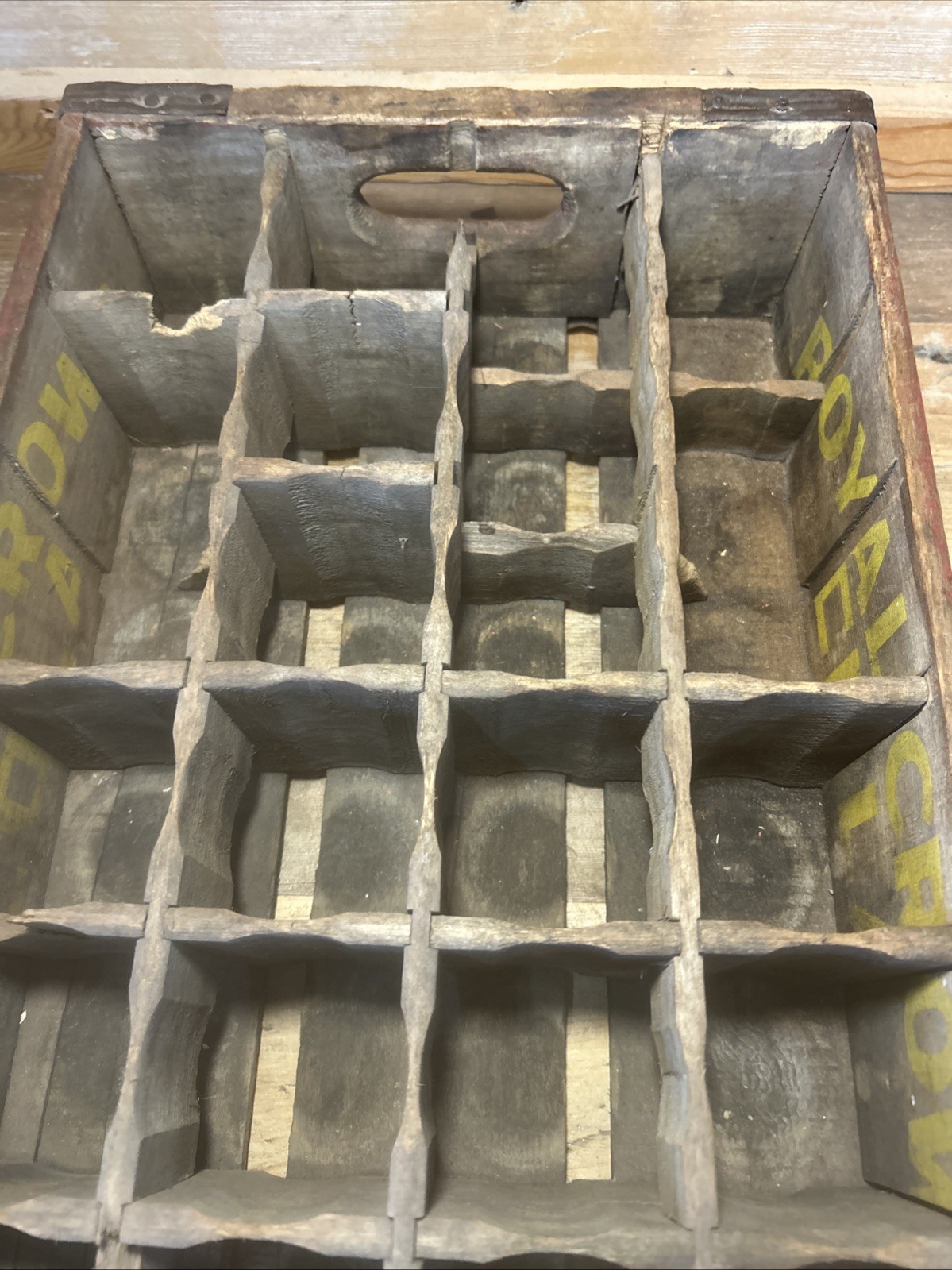 Vintage RC Royal Crown Cola Wooden Crate Madison Wisconsin