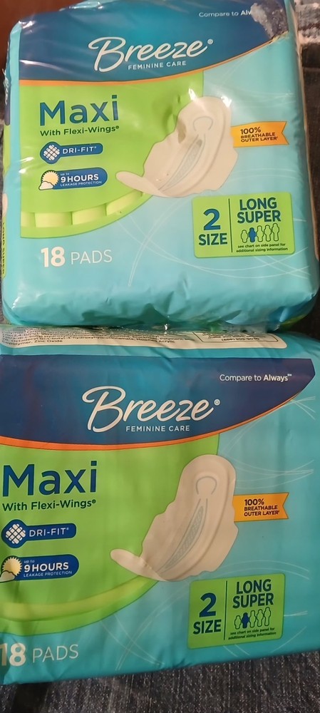 Breeze-Maxi Flexi wings Long Super 2pk (size 2)