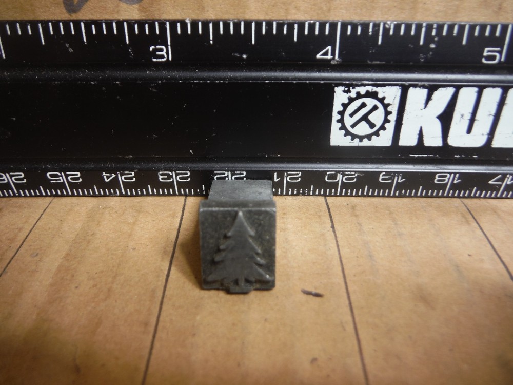 Vintage tree letterpress printing block