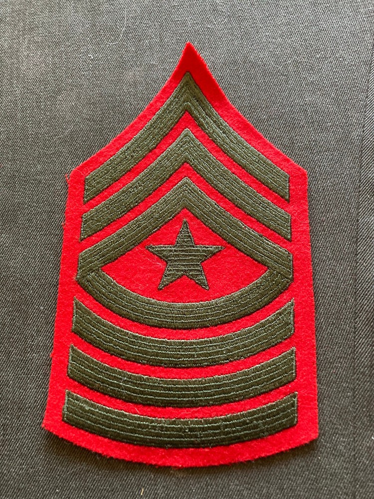 USMC Sergeant Major single on CE wool Forrest on red