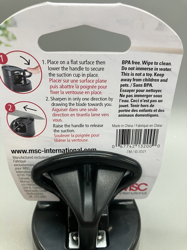 Joie Kitchen Knife Sharpener with suction cup Secure/Safe Design!
