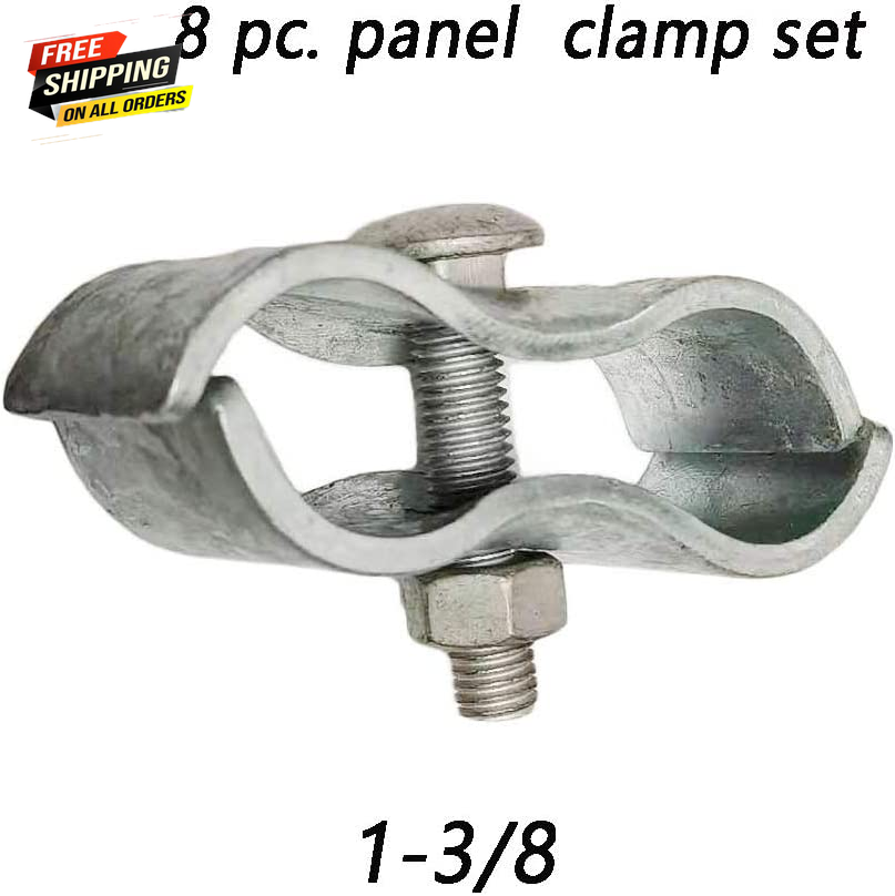 FENCE PANEL CLAMPS Chain Link Dog Kennel Clamp Pipe Panel Frames 8 Set WULANKD
