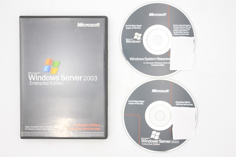Microsoft Windows Server 2003 Enterprise Edition MS WIN Evaluation Disc 180-Day