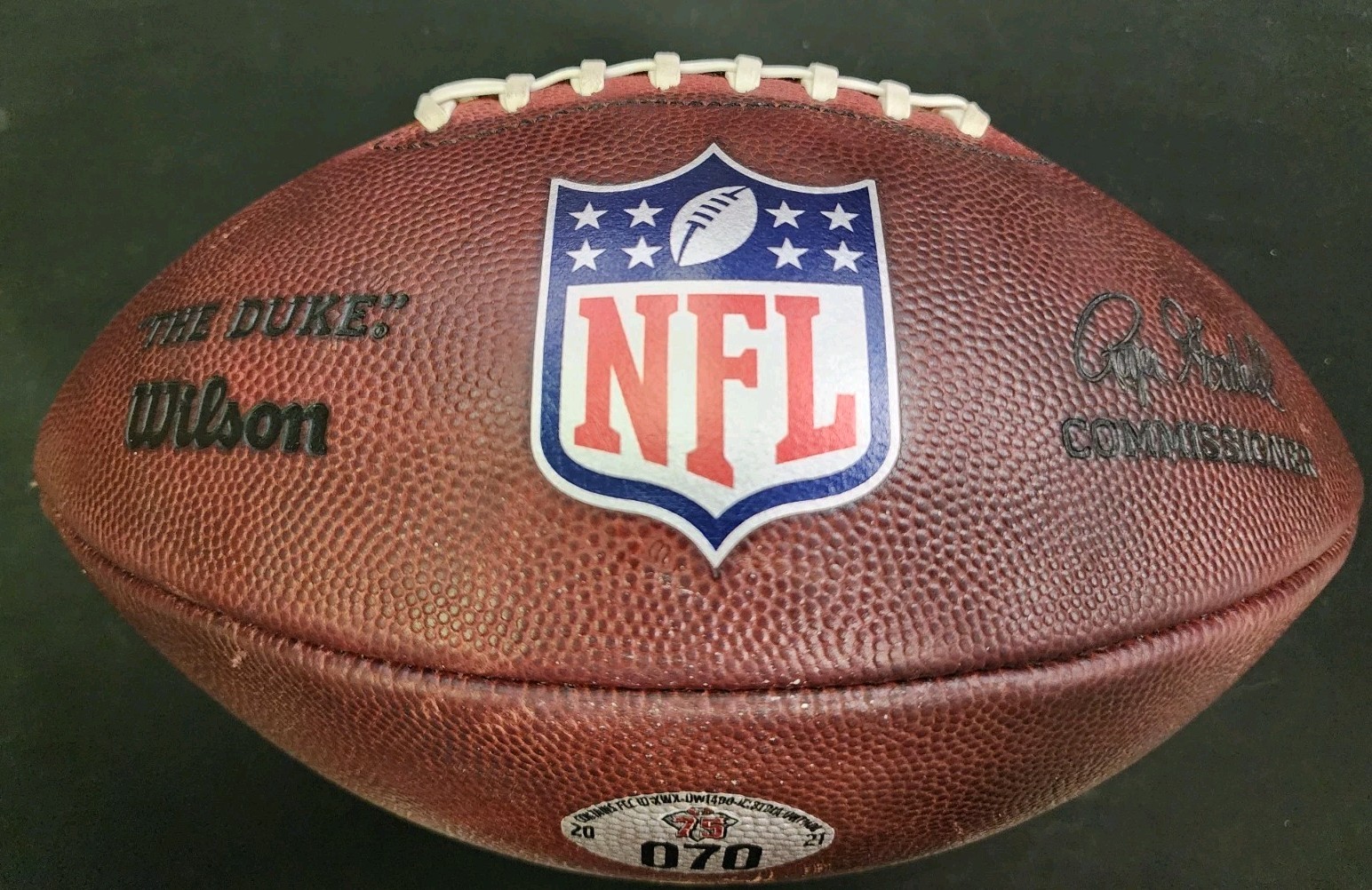 San Francisco 49ers 2021 Game Used 75th Anniv Duke Football Prepped Rare Ball 70