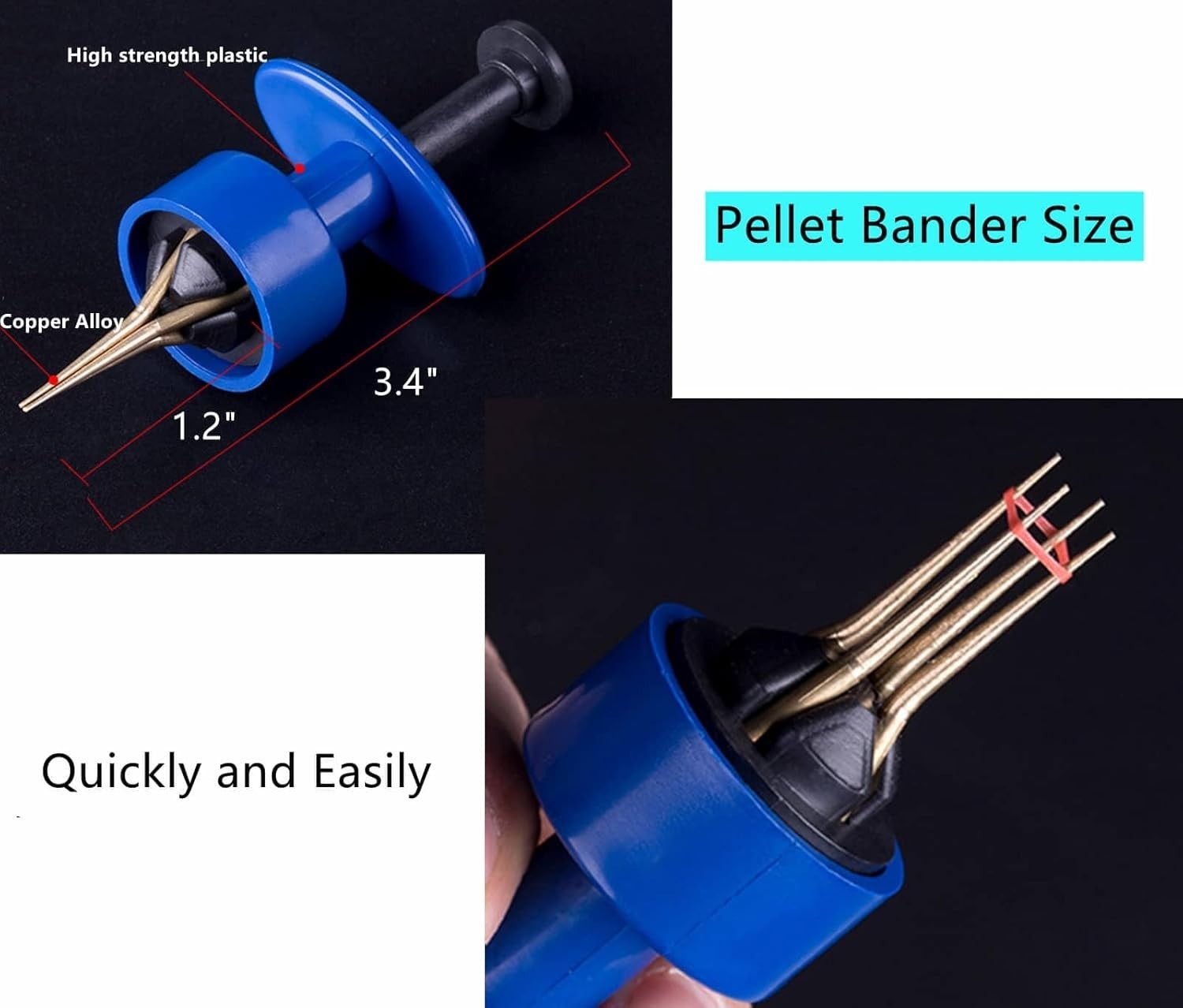 2X Pellet Bander Tool Micro Bait Bands Banding Match Coarse Fishing Terminal Tac