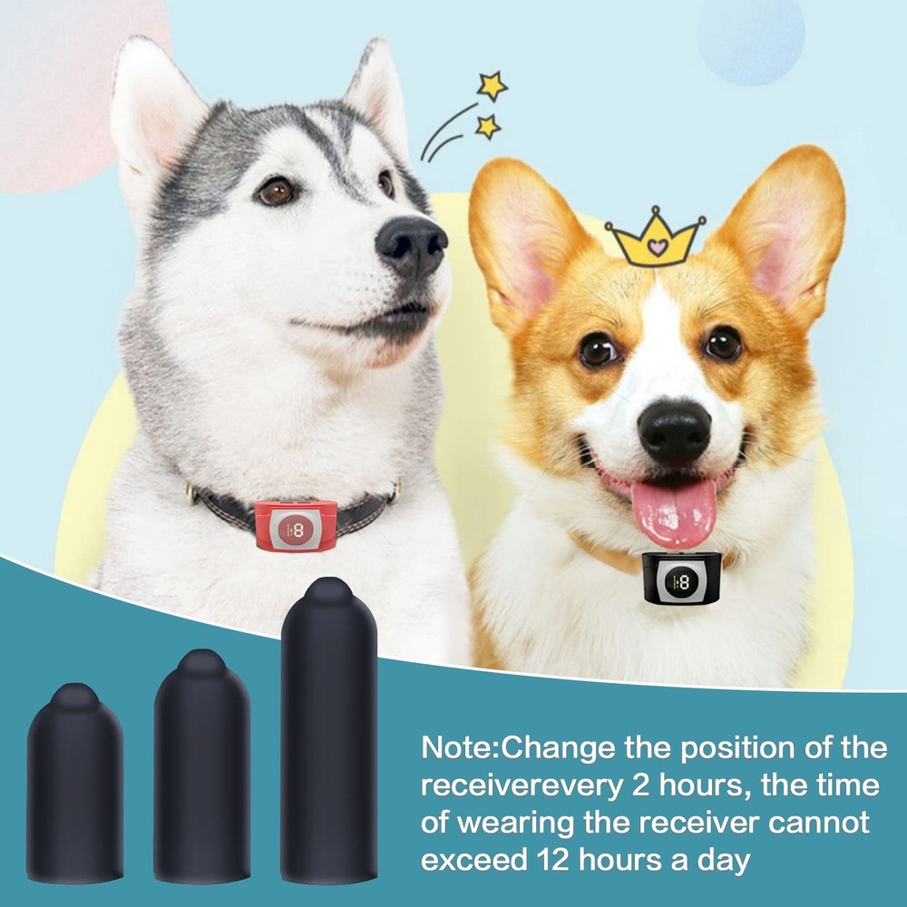 Dog Training Collar Rubber Tips 24 Replacement Silicone Caps for Bark Collars