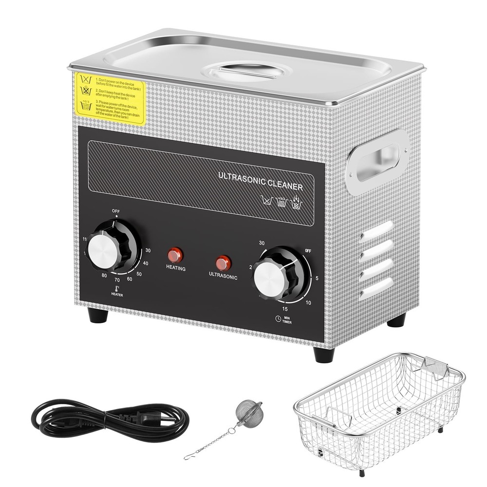 3L Digital Ultrasonic Cleaning Device W/ Heating Function & Timer Including