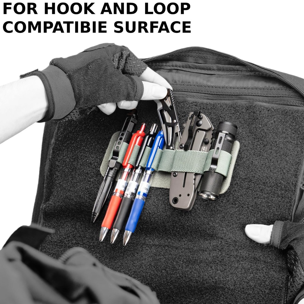 Modular Kit Organizer Panel for Tools & Pens, EDC Hook and Loop Attachment fo...