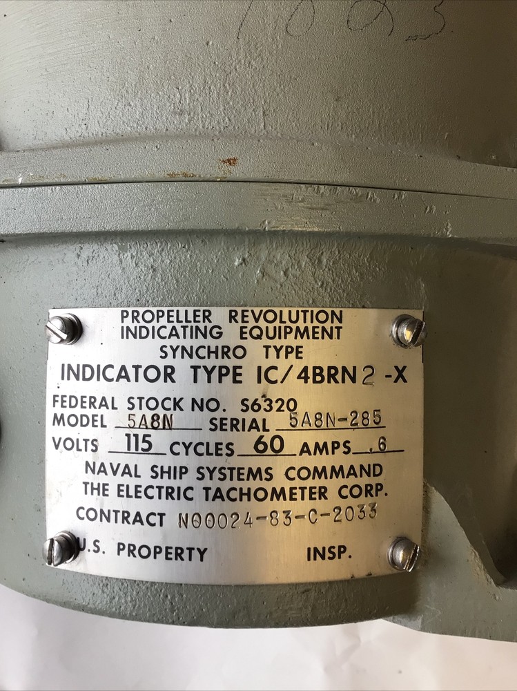 Navy ship propeller revolution indicator 5A8N