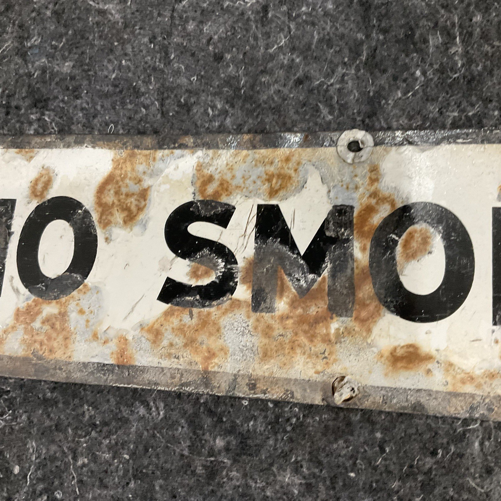 Texaco NO SMOKING Porcelain Gas Station Sign, original, vintage 23"×4"