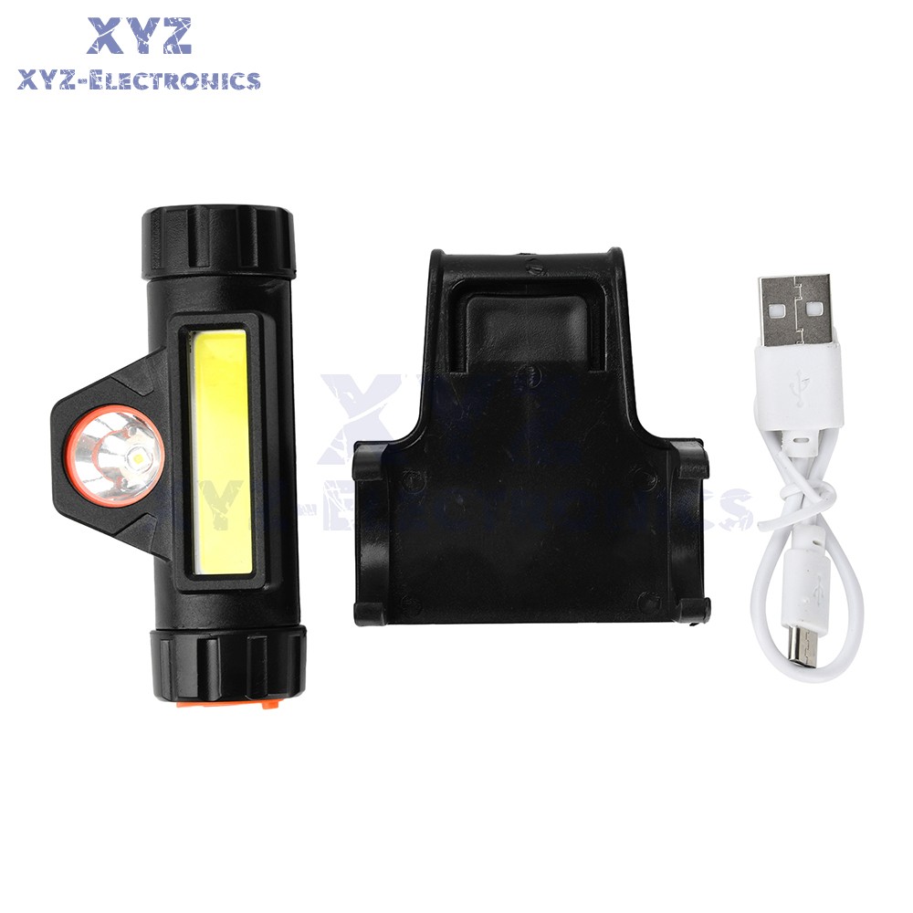 USB Rechargeable LED Headlamp Headlight Head Light Flashlight w/Mounting Bracket