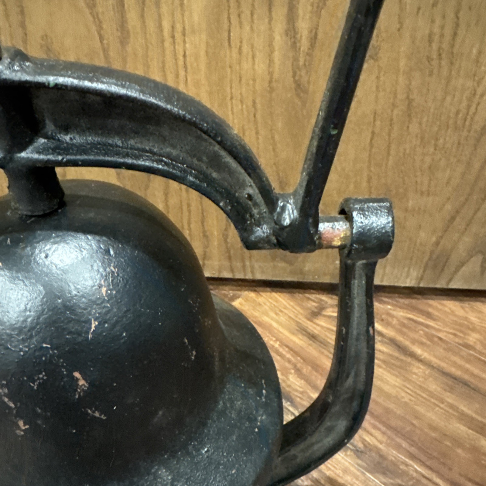 Antique Cast Iron USA Farm School Dinner Church Bell With Yoke 8.5” inches