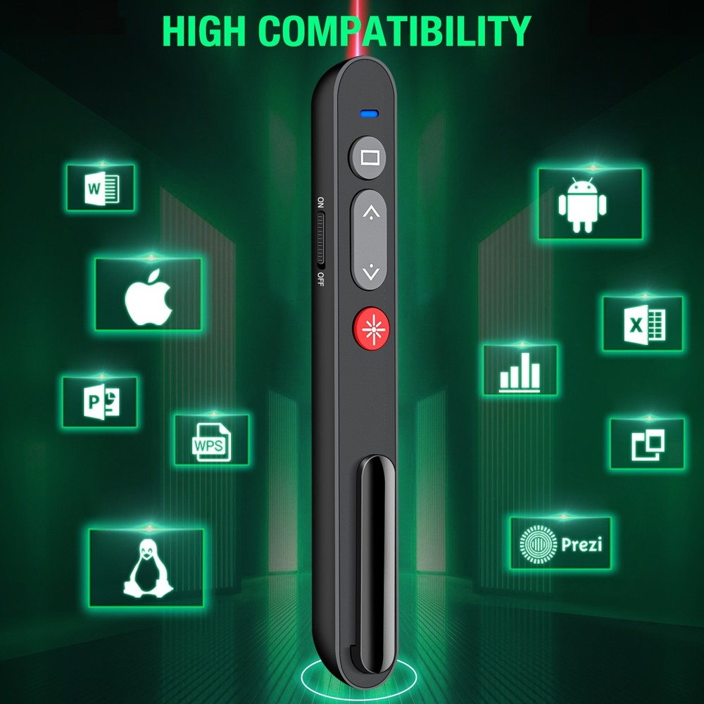 Laser Pointer for Presentations, Wireless Presenter Clicker for PowerPoint Slide