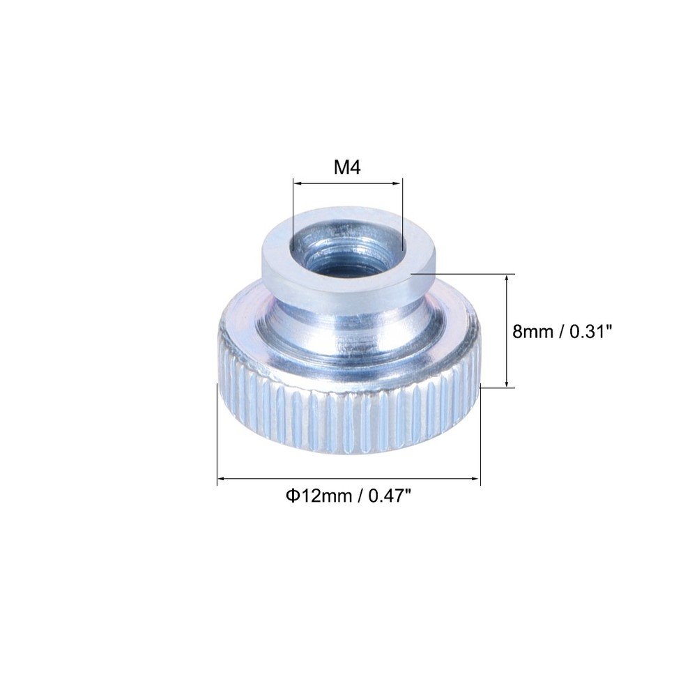 Knurled Thumb Nuts 10Pcs M4 Iron Round Knob for 3D Printer Part