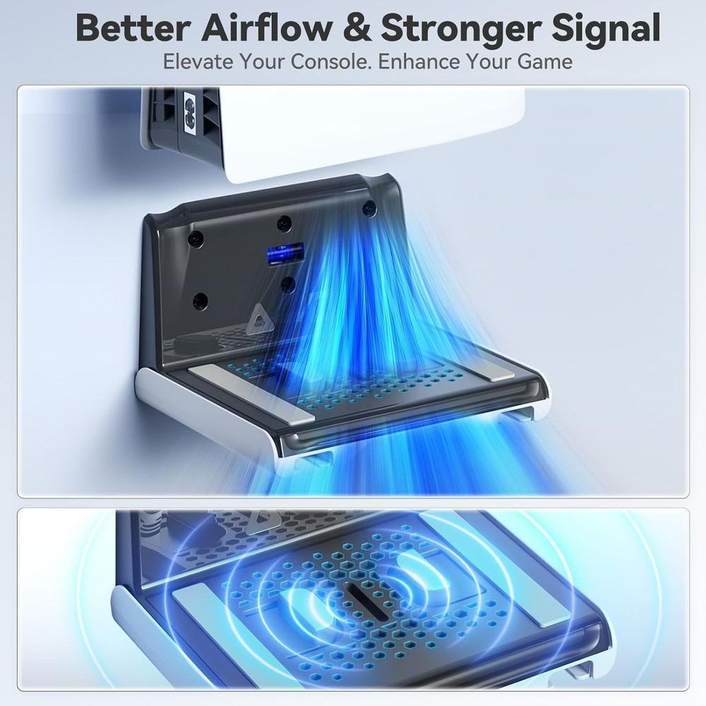 P5 Wall Mount Kit with Controller Holder Compatible with P5/Slim/Pro Disc & D...