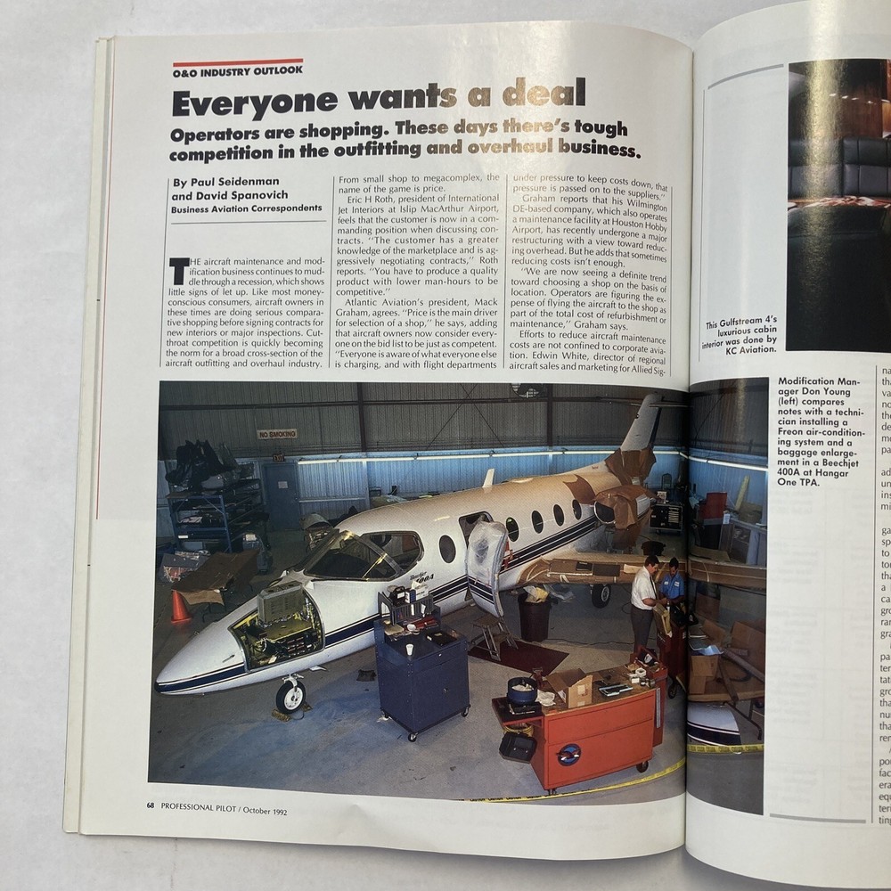 Professional Pilot - October 1992 Issue
