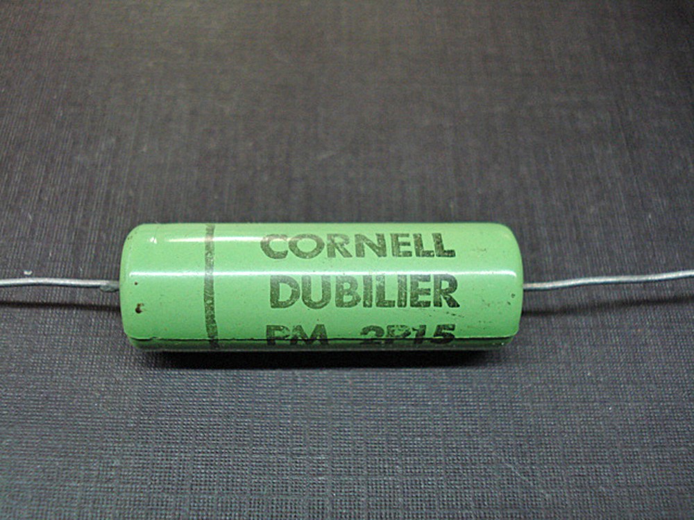 2 pcs Cornell Dubilier Greenie capacitor 200 VDC .15 MFD PM2P15 NOS